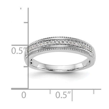 14K White Gold Complete Real Diamond Trio Ladies Wedding Band