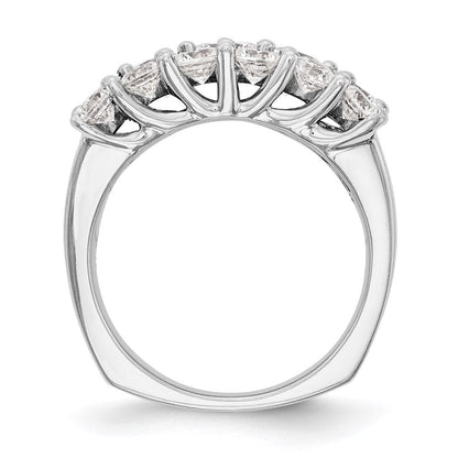 14K White Gold Real Diamond Band