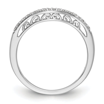 0.08ct. CZ Solid Real 14K White Gold Wedding Band Ring
