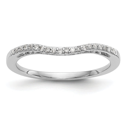0.08ct. CZ Solid Real 14K White Gold Wedding Band Ring
