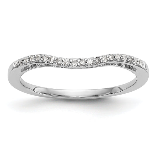 0.08ct. CZ Solid Real 14K White Gold Wedding Band Ring