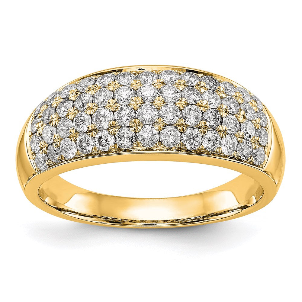 14K Yellow Gold Real Diamond Band