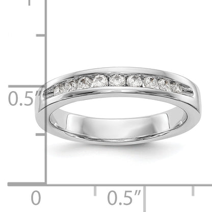 0.25ct. CZ Solid Real 14K White Gold 9-1.9mm Stone ladies Wedding Band Ring