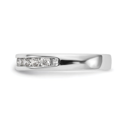 0.47ct. CZ Solid Real 14K White Gold 9-2.4mm Stone Ladies Wedding Band Ring