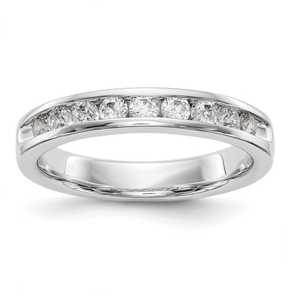 0.47ct. CZ Solid Real 14K White Gold 9-2.4mm Stone Ladies Wedding Band Ring