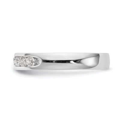 0.52ct. CZ Solid Real 14K White Gold 10-2.4mm Stone Ladies Wedding Band Ring