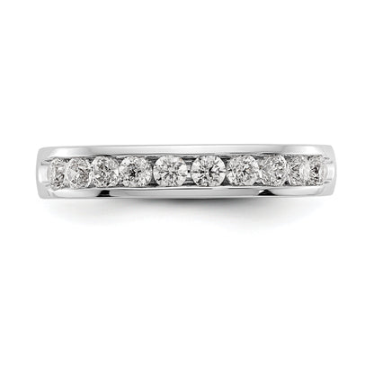 0.52ct. CZ Solid Real 14K White Gold 10-2.4mm Stone Ladies Wedding Band Ring