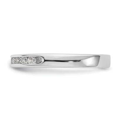 0.31ct. CZ Solid Real 14K White Gold 11-1.9mm Stone Ladies Wedding Band Ring