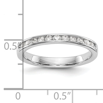 0.31ct. CZ Solid Real 14K White Gold 11-1.9mm Stone Ladies Wedding Band Ring