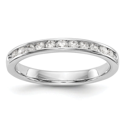0.31ct. CZ Solid Real 14K White Gold 11-1.9mm Stone Ladies Wedding Band Ring