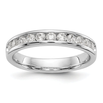 0.51ct. CZ Solid Real 14K White Gold 11-2.25mm Stone  Ladies Wedding Band Ring