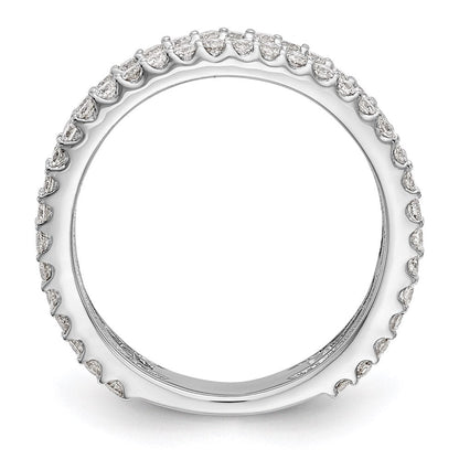 14K White Gold Real Diamond Band