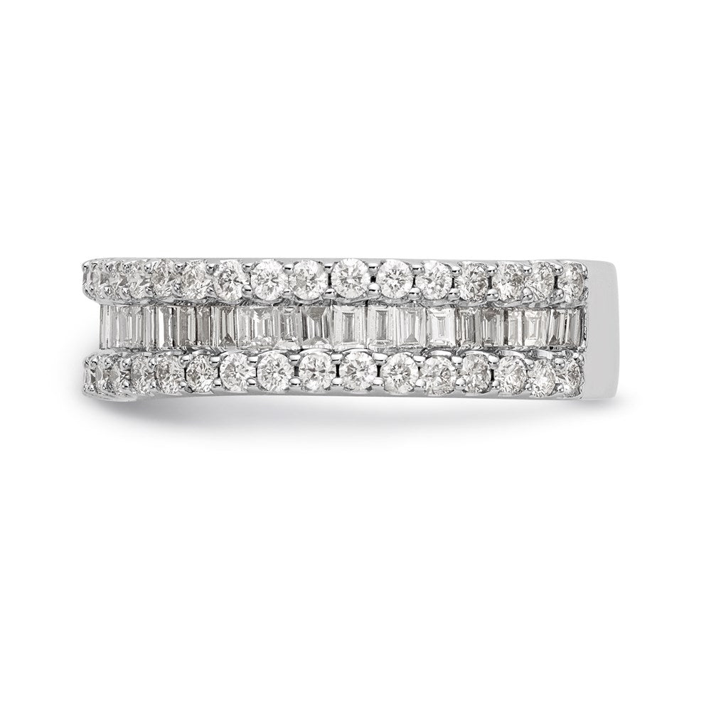 14K White Gold Real Diamond Band