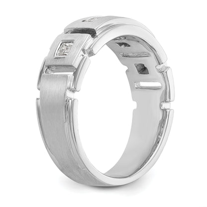 0.60ct. CZ Solid Real 14K White Gold Men's Wedding Band Ring