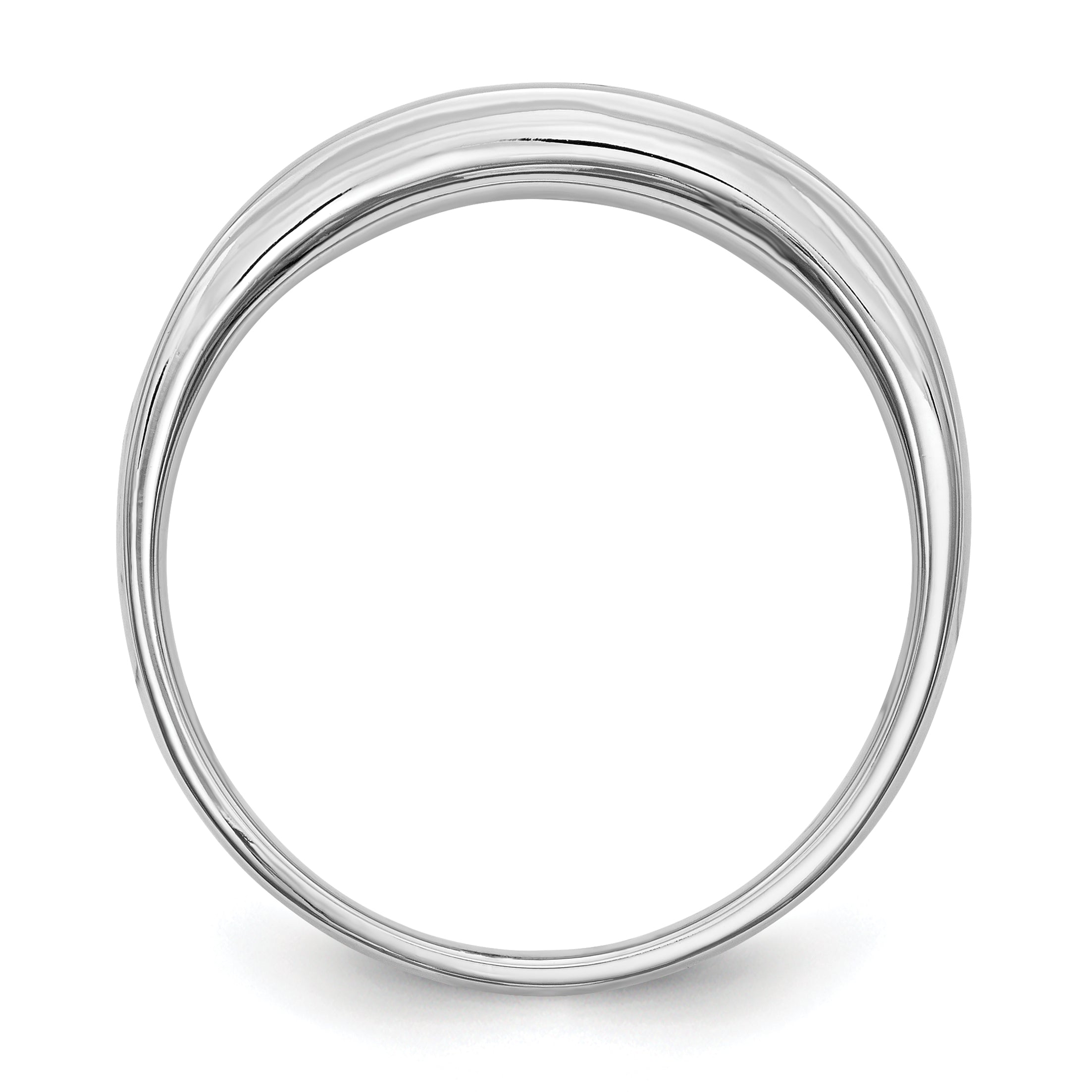 0.27ct. CZ Solid Real 14K White Gold Men's Wedding Band Ring