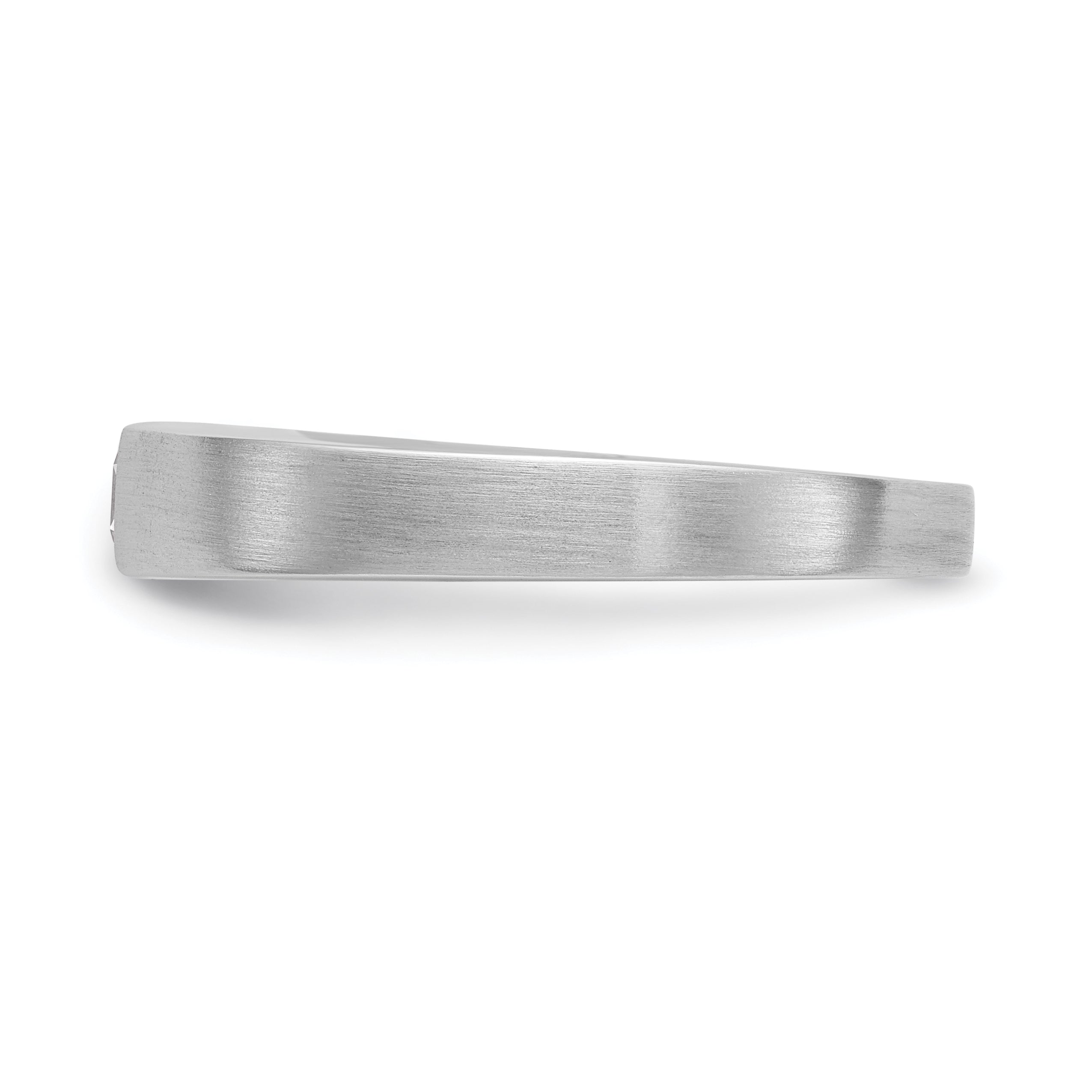 0.33ct. CZ Solid Real 14K White Gold Men's Wedding Band Ring