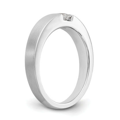 0.33ct. CZ Solid Real 14K White Gold Men's Wedding Band Ring