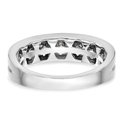 0.05ct. CZ Solid Real 14K White Gold Men's Wedding Band Ring