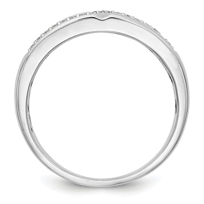 0.10ct. CZ Solid Real 14K White Gold Men's Wedding Band Ring