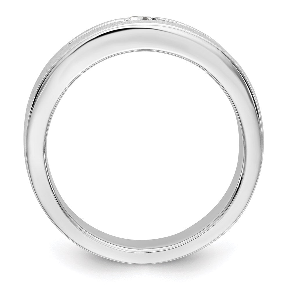 14k White Gold Real Diamond men's Band