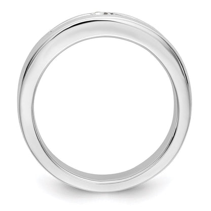 14k White Gold Real Diamond men's Band