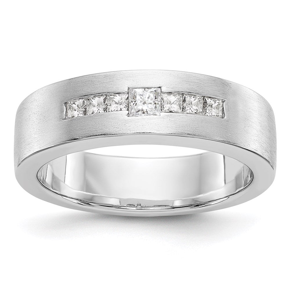 14k White Gold Real Diamond men's Band