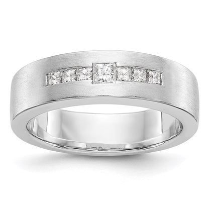 14k White Gold Real Diamond men's Band