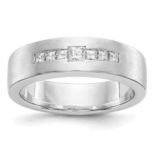 14k White Gold Real Diamond men's Band