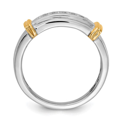 14k White u0026 Yellow Gold Real Diamond Men's Ring