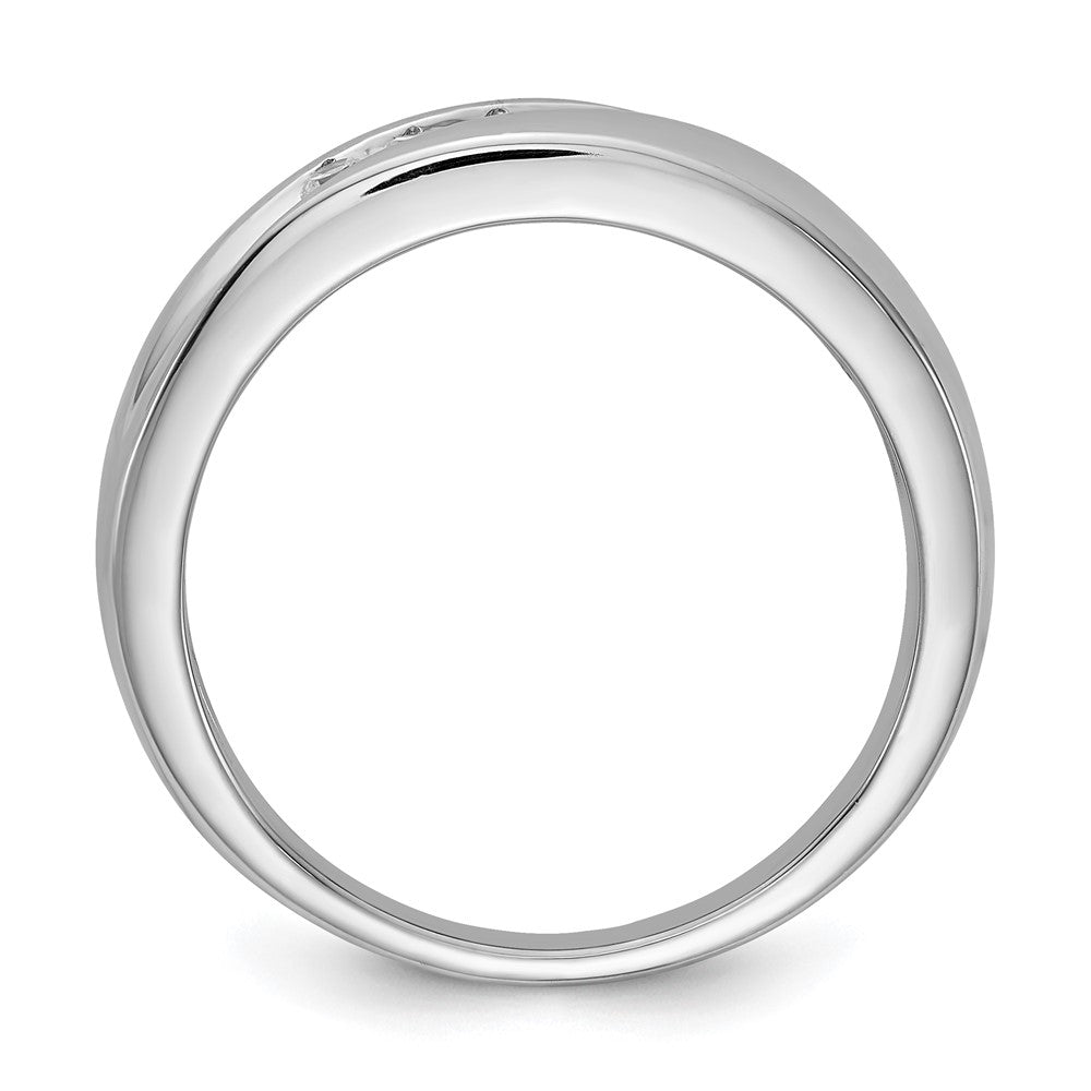 14k White Gold Real Diamond Men's Ring