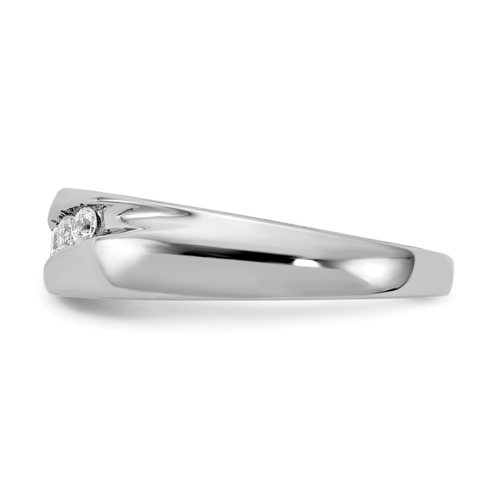 14k White Gold Real Diamond Men's Ring