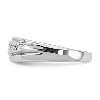 14k White u0026 Yellow Gold Real Diamond Men's Ring