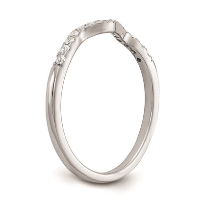 0.12ct. CZ Solid Real 14k White Gold Wedding Wedding Band Ring