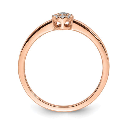 14k Rose Gold Real Diamond Promise Ring