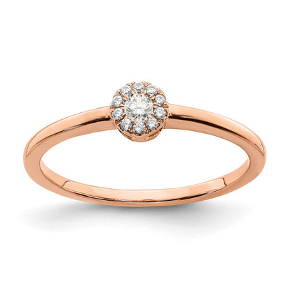 14k Rose Gold Real Diamond Promise Ring