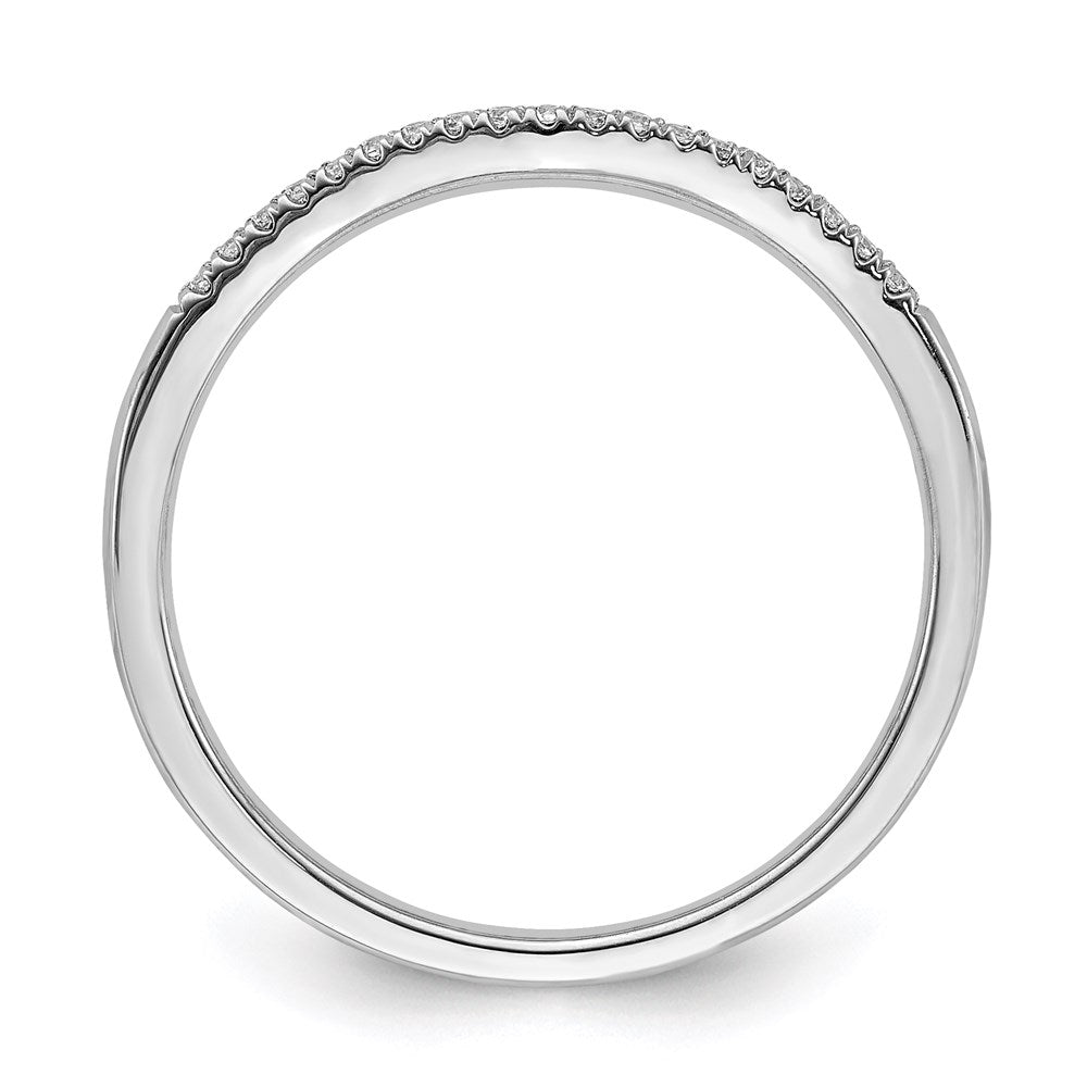 14k Rose Gold Real Diamond Contoured Wedding Band