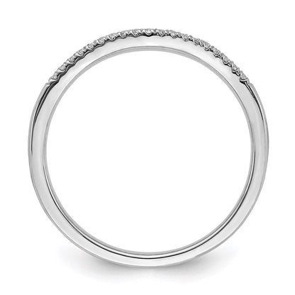 14k Rose Gold Real Diamond Contoured Wedding Band