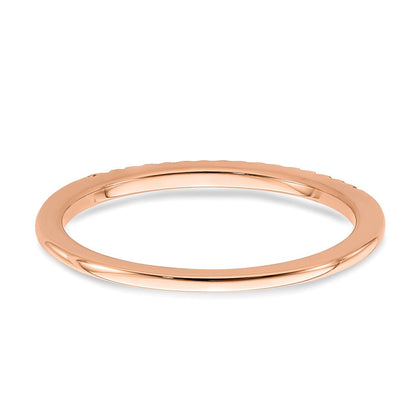 14k Rose Gold Real Diamond Wedding Band