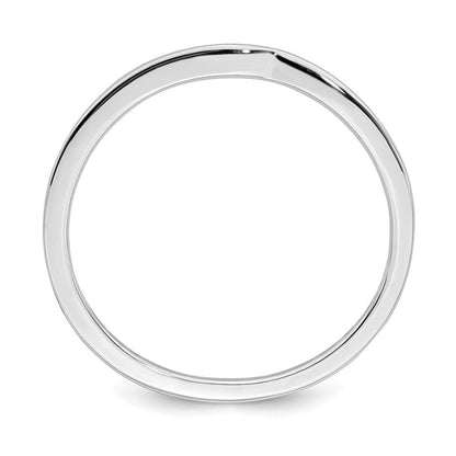 14K White Gold Contoured Band