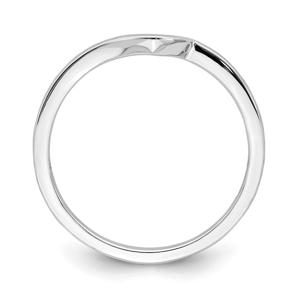 14K White Gold Contoured Band