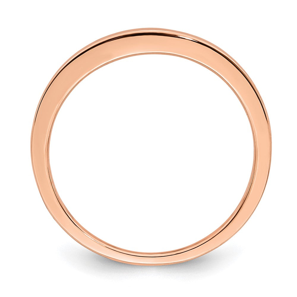 14K Rose Gold Contoured Band