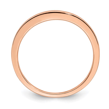 14K Rose Gold Contoured Band