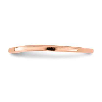 14K Rose Gold Contoured Band