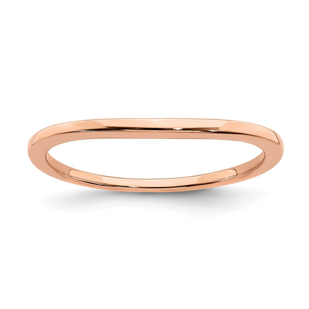 14K Rose Gold Contoured Band