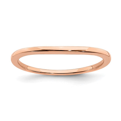 14K Rose Gold Contoured Band