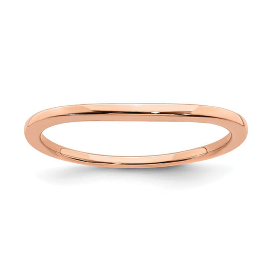 14K Rose Gold Contoured Band