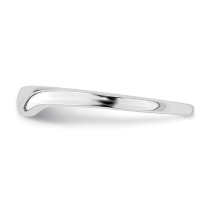 14K White Gold Contoured Band