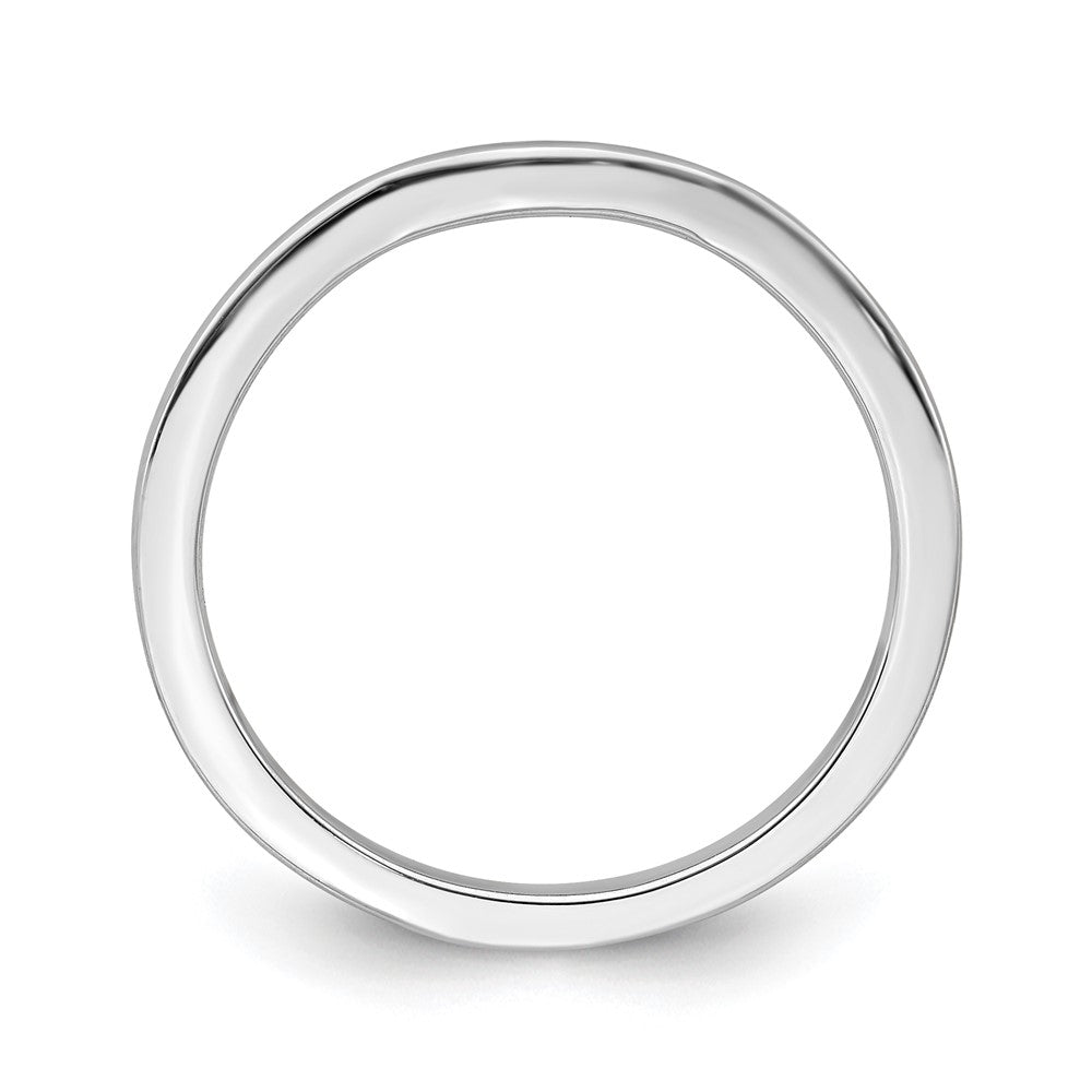 14k White Gold Contoured Band