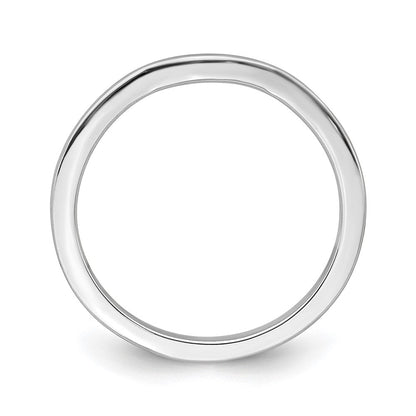 14k White Gold Contoured Band