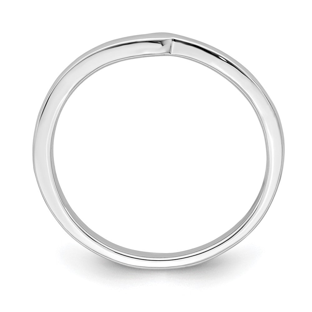 14k White Gold Contoured Band